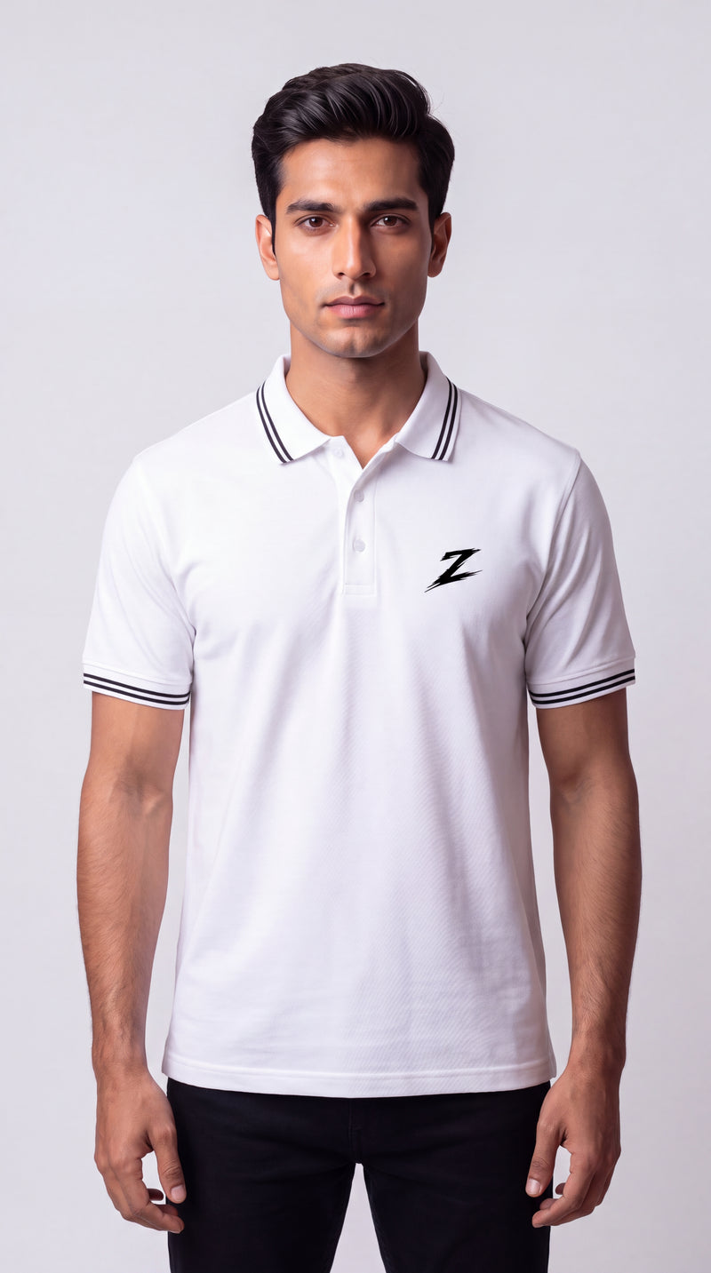 Polo Shirt — Pure White