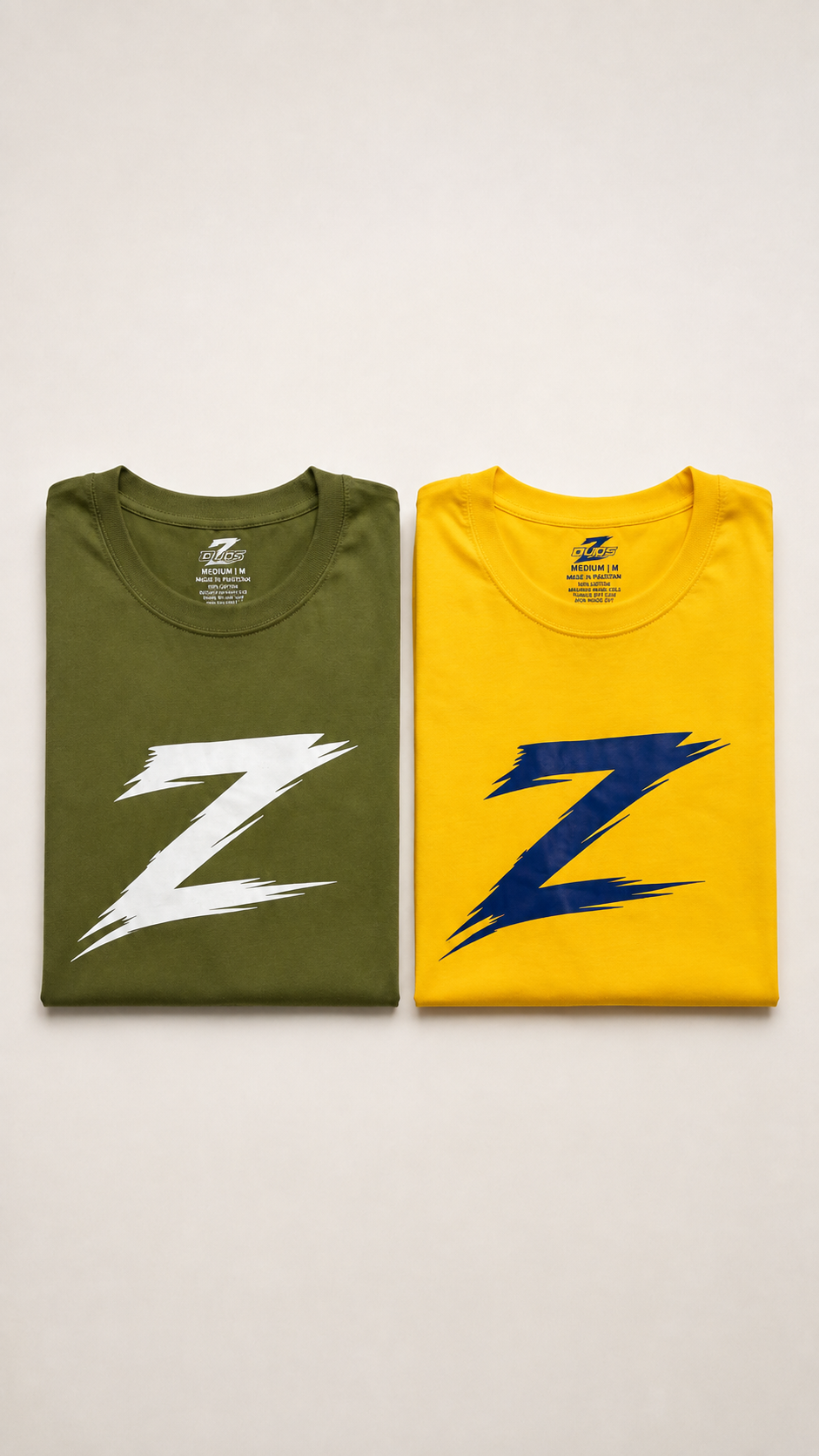 Olive White Z + Yellow Navy Z