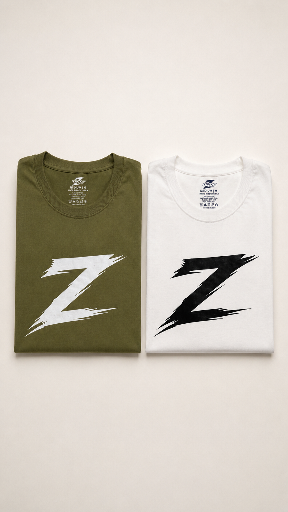 Olive White Z + White Black Z