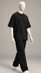 Classic Oversized Tee in Jet Black — mannequin pose 2