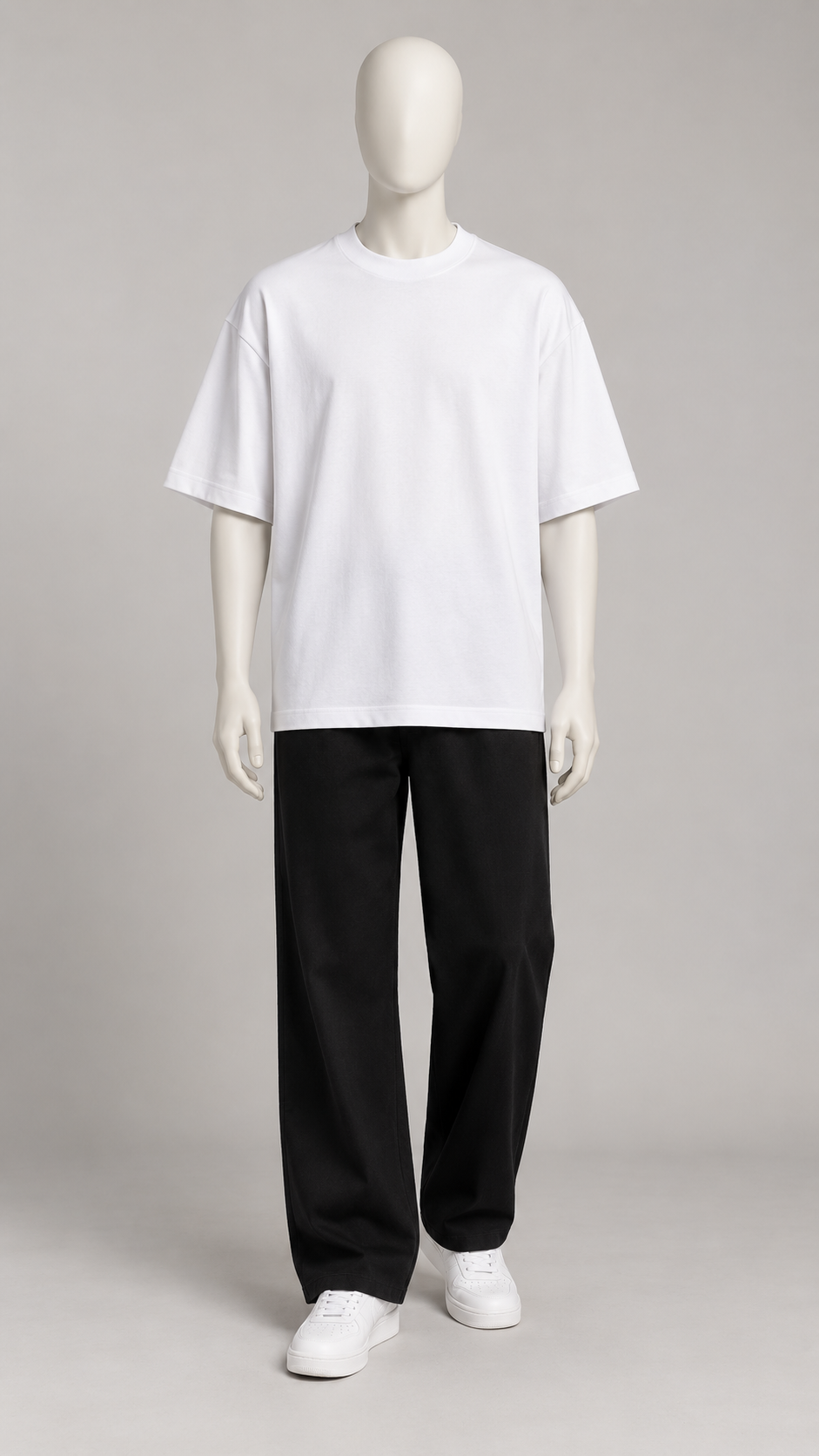 Classic Oversized Tee in White — mannequin pose 1