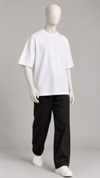 Classic Oversized Tee in White — mannequin pose 2