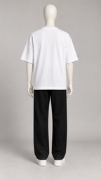 Classic Oversized Tee in White — back view