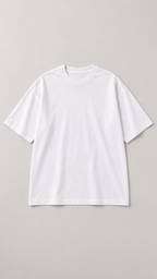 Classic Oversized Tee in White — flat lay