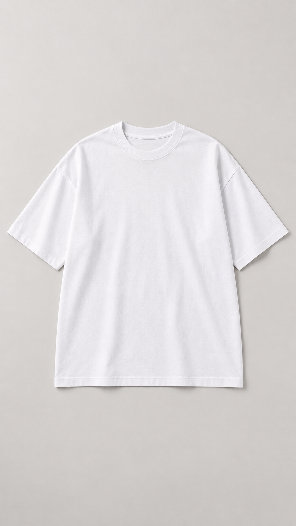 Classic Oversized Tee in White — flat lay