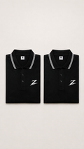 Signature Z Double Polo Bundle — Black + Black