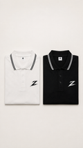 Signature Z Double Polo Bundle — White + Black