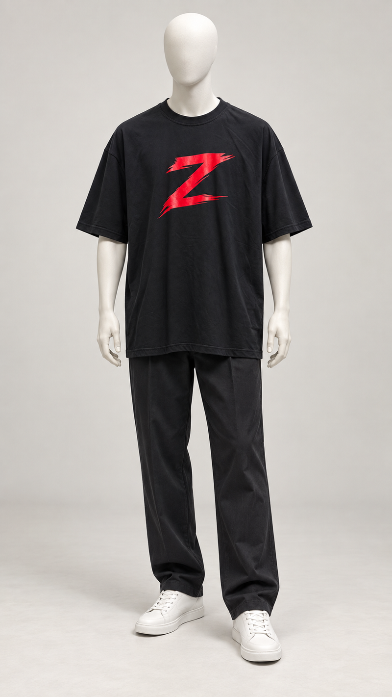 Oversized T-Shirt — Jet Black