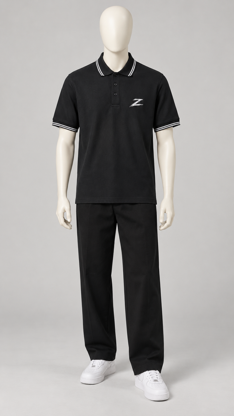 Polo Shirt — Jet Black