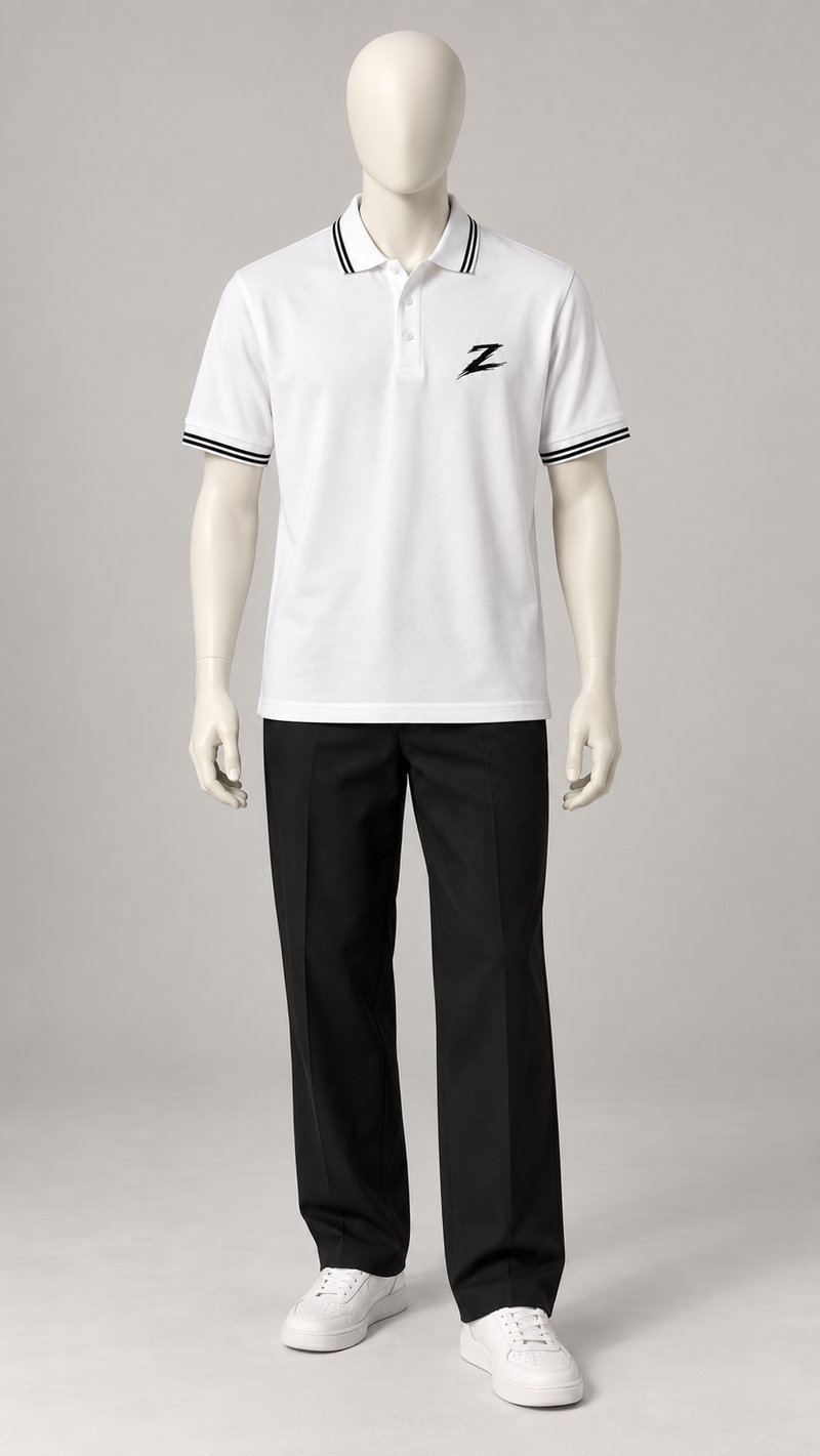 Polo Shirt — Pure White